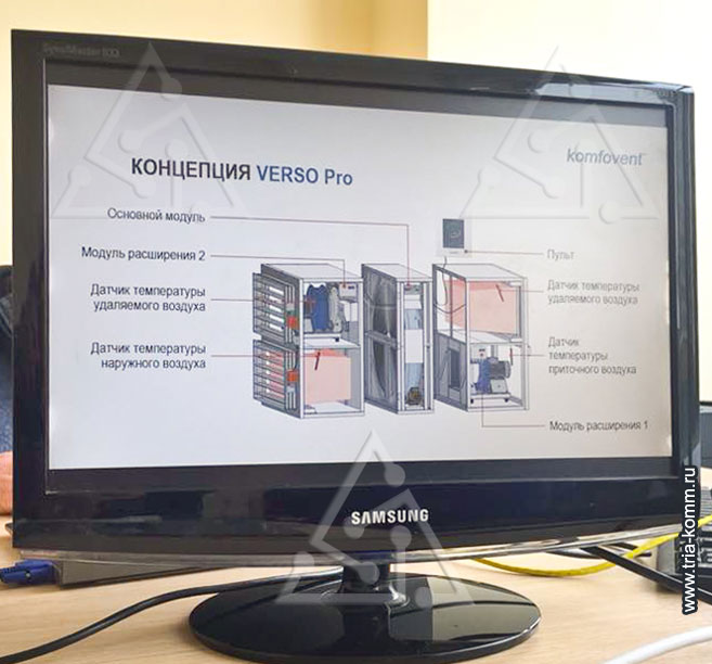 Концепция управления вентиляционной установкой “Komfovent” VERSO Pro