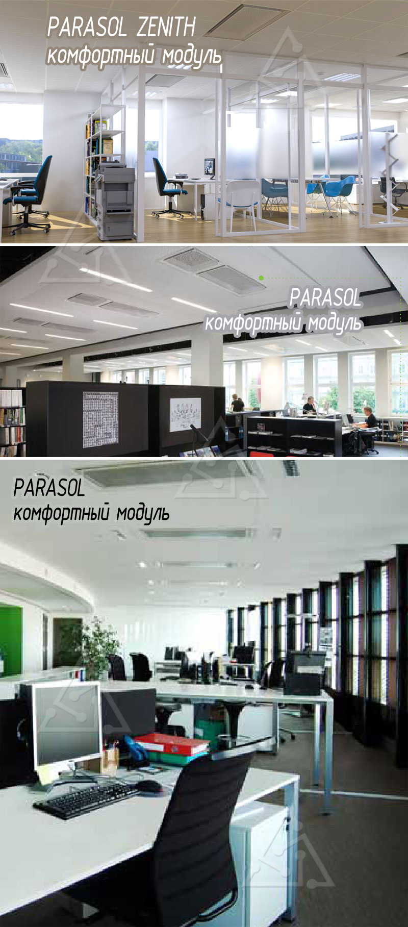 Swegon Parasol: комфортные климатические модули для отопления, охлаждения и вентиляции офиса