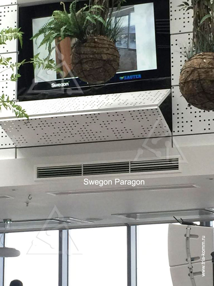 Климатические модули Swegon Paragon в интерьере ресторана «Этаж 41» в Санкт-Петербурге