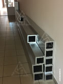Фото изготовленных PIR-воздуховодов прямоугольного сечения в нашем офисе перед отправкой на объект