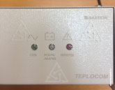 Фото индикаторов на лицевой панели ИБП Teplocom-600