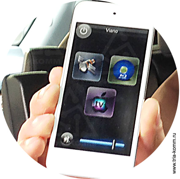 iPod 5 в качестве панели управления в микроавтобусе «Мерседес Виано»