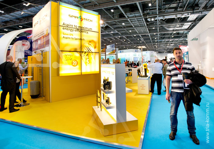 Стенд голландской компании Spirotech, производящей насосы и другую арматуру, на выставке “Ecobuild 2014”