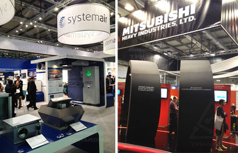 Стенды компаний Systemair и Mitsubishi на выставке MCE-2012