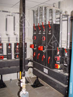 Фото выполненного монтажа распределительных гребенок в котельной для контуров систем вентиляции и отопления